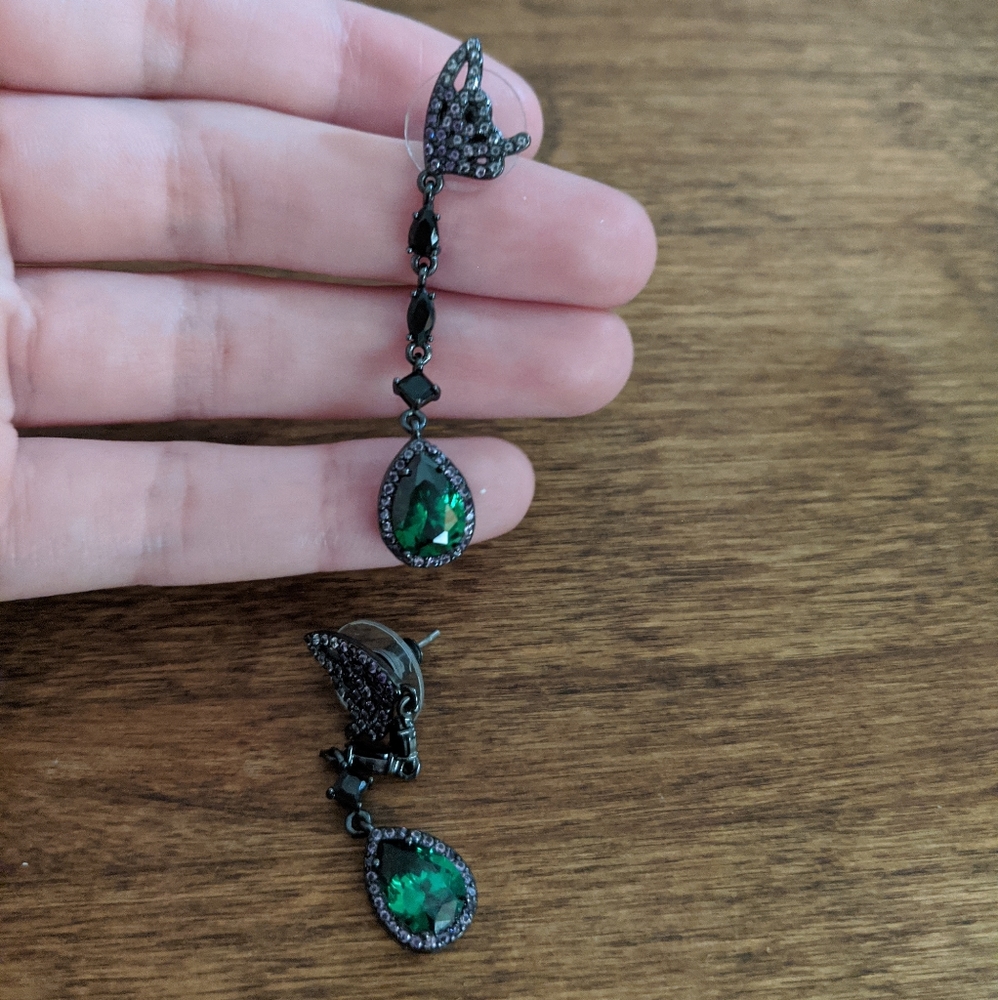 Betsey Johnson Emerald Green Earrings
